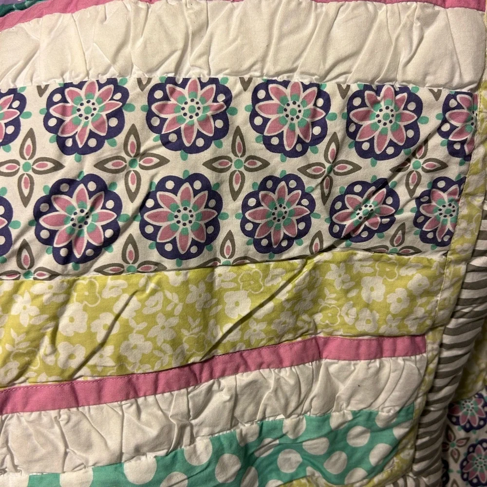 Pottery Barn Teen Girl Floral Twin Comforter W/ Pillow Sham